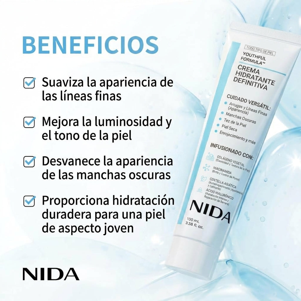 NIDA Crema Hidratante | Anti-manchas y Anti-edad