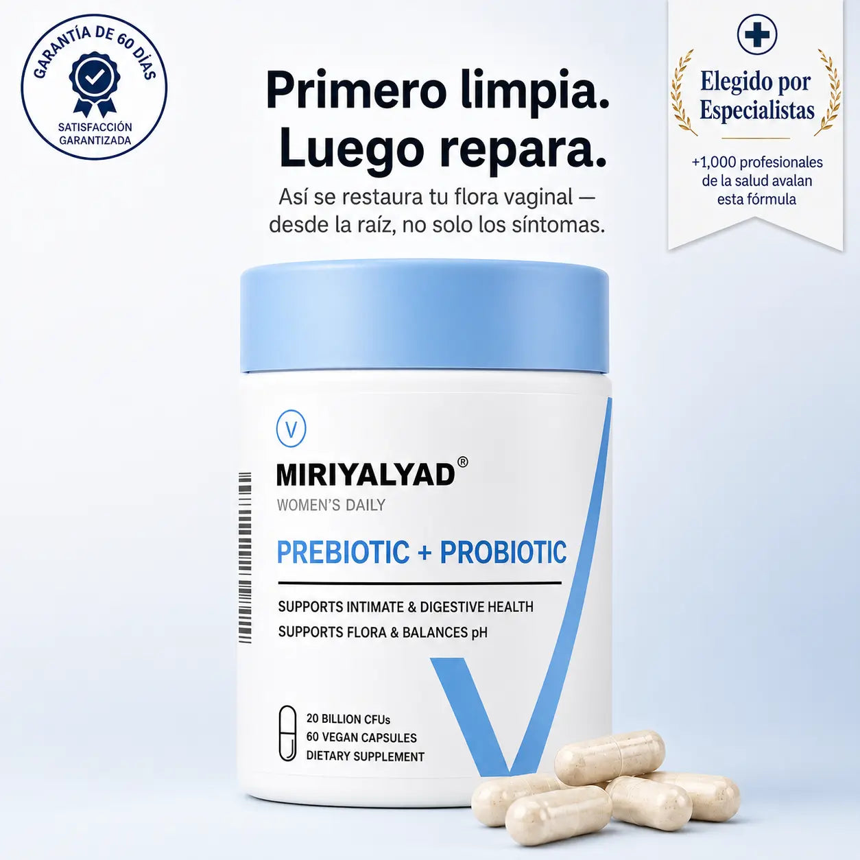 MIRIYALYAD® — Adiós Olor, Picazón e Infecciones Vaginales