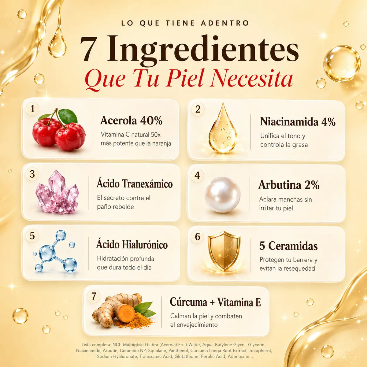 Sérum Vitamina C Piel Radiante, Sin Manchas