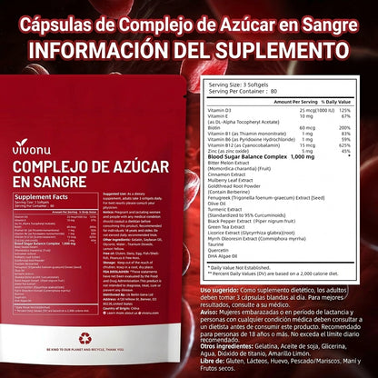 Suplemento Natural Para el Azúcar – Canela, Cúrcuma y Más | VIVONU